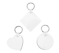 DEARMAMY Create Unique DIY Keychains 30pcs Heat Transfer Keychains Sublimation Blank for