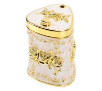 DEARMAMY Creative Embossed Flower Toothpick Holder Jar Decorative Porcelain Toothpick Dispenser for Home Restaurant Hotel Use Elegant Small Storage Container Practical Idea