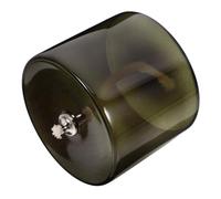 DEARMAMY Creative Medium Olive Green Glass Oil Lamp Metal Wick Holder, Refillable Vintage Glass Candle Lantern for Home Decor, Wedding and Party Lighting