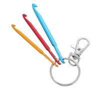 DEARMAMY Crochet Hook Keychain Aluminum Yarn Holders Swivel Hooks Portable Crafts Knitting Tools for Travel and Outdoor Use Suitable for Skill Levels