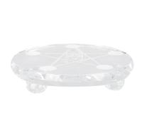 DEARMAMY Crystal Balls Display Stand Jade and Agate Base, Glass Stone Holder Pedestal for Desktop Decoration, Five Elements Tai Chi Bagua Crystal Sphere Support for Office and Home