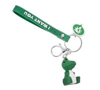 DEARMAMY Cute Geometric Cutout Dinosaur Panda Deer Animal Keychain Car Pendant Backpack Accessory Charm Keyring Present Weird Keychain