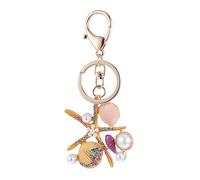 DEARMAMY Cute Keychain Ocean Series Key Ring Key Holder Pearl Decorated Present for Families Friends