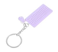 DEARMAMY Cute Mini Keyboard and Mouse Keychain Purple Cartoon Pendant Bag Accessories for Backpacks Creative Aesthetic Keychain for Girls Tiny Mouse Keyring Charm