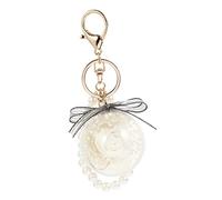 DEARMAMY Decorative Immortal Flower Keychain String Elegant Heart Pendant for Bags Fashion Accessories for Birthdays Anniversaries and Weddings