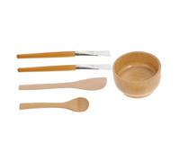 DEARMAMY DIY Facial Mask Mixing Bowl Set with Bamboo Brush Spoon and Stirrer Reusable Beauty Salon Tools Kit for Home Skin Care Washable Utensil Set