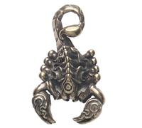 DEARMAMY DIY Scorpion Pendant Decorative Keychain Pendant Light Brown Antique Copper Animal Shape Charm Retro Style with Key Ring Sturdy and Fade Resistant for Party and Crafting