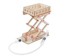 DEARMAMY DIY Wooden Hydraulic Lift Kit - STEM Educational Science Experiment for Kids & Schools, Lab Jack Scissor Lift Model, Hands-on Mechanical Engineering Building Set for Boys & Girls