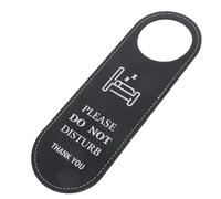 DEARMAMY Do Not Disturb Sign for Hotel Room Door Hanger Double Sided Black 24X8Cm Hotel Door Notice and Room Status Indicator for Office and Home Use