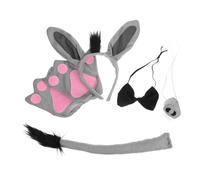 DEARMAMY Donkey Costume Set with Ears Tail Gloves and Neck Tie Animal Dress-up Accessory for Halloween Parties Performances and Cosplay Comfortable Fit for Boys