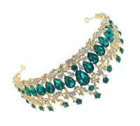 DEARMAMY Dream Crown Wedding Headdress Fashion Headwear Wedding Dress Accessories Dazzling Rhinestone Hair Ornament for Events