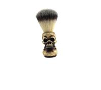 DEARMAMY Durable Male Beard Brush with Skull Head Handle and Badger Hair Facial Cleaning Brush for Men Portable Salon Tool for Softening and Grooming Facial Hair Valentine's and Father's