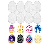 DEARMAMY Easter Egg Shape Keychain Silicone Mold Bunny Silicone Resin Molds for DIY Keychain Jewelry Pendant Earrings Ornaments