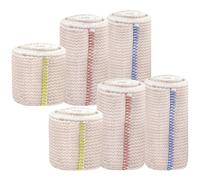 DEARMAMY Elastic Sticky Wraps 6pcs - Blue 10cm X 4.5m Red 7.5cm X 4.5m Yellow - Breathable Self- Sports Tape for Ankle Wrist Support