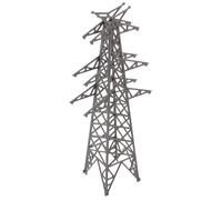 DEARMAMY Electric Tower Model 1:100 Scale 18.8Cm Gray with Miniature Road Scene Accessories for Architectural Sandbox Model Village