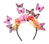 DEARMAMY Elegant Butterfly Headband for Women Lightweight Floral Bridal Hair Accessory Handcrafted Monarch Crown for Weddings Festivals Tea Parties and Performances