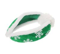 DEARMAMY Elegant Christmas Sequin Headband with Snowflake Design Soft Plush Winter Hair Accessory for Women Teens Lightweight Festive Headband for Holiday Parties and Seasonal Decorations