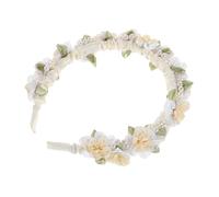 DEARMAMY Elegant Pearl Jasmine Flower Headband Lightweight Wedding Hair Accessory for Women Bridal and Party Wear Comfortable Design