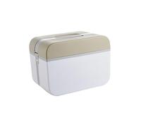 DEARMAMY Emergency Medicine Storage Box Double Layer Plastic Organizer with Handle Multi Functional Case for Home Office Schools Outdoor Travel Brown Large