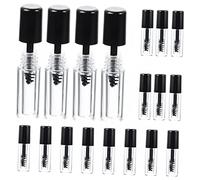 DEARMAMY Empty Mini Mascara Tubes 20Pcs 1.97X0.43X0.43In Acrylic Eyelash Growth Oil Containers for Women Girls Daily Use with Storage Bag