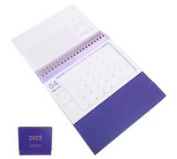 DEARMAMY English Version of the Calendar 2025 Desktop Calendar for Office and Home Compact Spiral Binding Design for Easy Organization