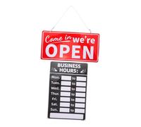 DEARMAMY Erasable Outdoor Business Hours Sign PVC Store Opening Display with Removable Stickers for Window Door Hanging Vibrant Fade-resistant Colors Easy to Update