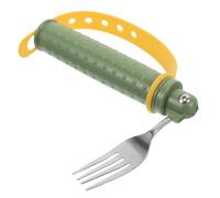 DEARMAMY Ergonomic One-Handed Feeding Fork Spoon Non-Slip Stainless Steel Adaptive Cutlery for Elderly Arthritis Aids for Disabled
