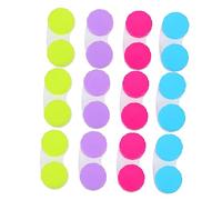 DEARMAMY Eye Case Container Set 30pcs Candy Color Double Compartments Small Portable Eye Box for Travel Daily Use with Storage Tool