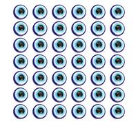 DEARMAMY Flat Back Evil Eye Charms Blue Plastic DIY Supplies | Smooth Surface, Shoes Decoration and Scrapbooking, Beautiful Appearance