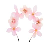 DEARMAMY Floral Crown Headband for Girls Realistic Artificial Flowers Headpiece for Parties Weddings Spring