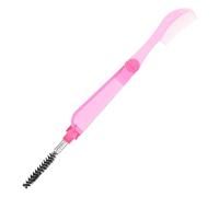 DEARMAMY Folding Eyelash Comb Eyebrow Separator Comb 2in1 Eyelash Brush Lashes and Brows Makeup Applicator Brush Makeup Tool for Women Girls Red