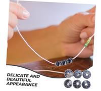 DEARMAMY Frosted Agate Round Loose Beads Black Cracked Jewelry Making Beads DIY Craft for Bracelet Necklace Strand
