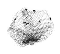 DEARMAMY Funeral Hair Clip Black Gauze Hairpin Wave Point Pattern Women Girls Mourning Hair Accessory for Daily Wear