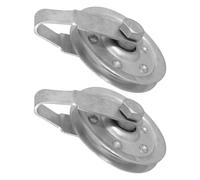 DEARMAMY Garage Door Pulley Kit Seamless Movement 3 Inch Galvanized Steel Sheave Wheels Includes 2 Clevis Fork Pulleys Wide Compatibility in Garage Door Repair