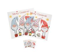 DEARMAMY Gnome Cloth Applique 4Pcs Christmas Gnome Patches Heat Transfer Decals Iron On Stickers for Clothing Hoodies T-Shirts Jeans DIY Holiday Festival Party