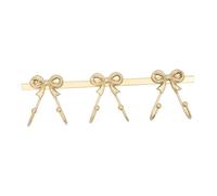 DEARMAMY Gold Decorative Bowknot Hanging Hook Heavy-Duty Metal Coat Rack Wall Mounted Towel Robe Bag Organizer for Bathroom Bedroom Hat Scarf Key Storage