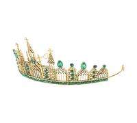DEARMAMY Gothic Queen Crown Dark Crystal Baroque Tiara Bridal Headwear Vintage Party Cosplay Women Gothic Crown Style