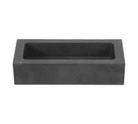 DEARMAMY Graphite Crucible for Metal Casting 125×50×30mm, Small Black Graphite Melting Pot 65ml with Oil Groove, 1.2kg Ingot Mold for Gold Silver Smelting and Jewelry Casting Projects