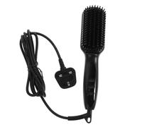 DEARMAMY Hair Straightener Comb with Temperature Settings for Men Beard and Hair LCD Display Electric Styler Brush with Heat-Resistant Back for Safe Styling