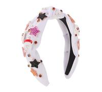 DEARMAMY Halloween Rhinestone Devil Pumpkin Headband for Women Unique Ghost Bride Headdress Gothic Costume Accessory for Halloween Parties and Festive Events