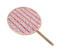 DEARMAMY Handmade Woven Bamboo Hand Fan Lightweight Portable Cooling Fan for Summer Outdoor Indoor Use Vintage Style Asian-inspired Wedding Decor and Farmhouse Wall Accent