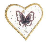 DEARMAMY Heart Shaped Resin Nail Mixing Palette for Nail Art Color Blending Easy to Clean Manicure Tool Organizer Tray Visual Prop for Photo Display Suitable for Professionals and DIY