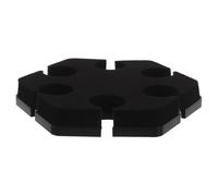 DEARMAMY Hexagonal Wheat Stand Karaoke Accessories Multiple Microphone Organizer Microphone Base Mount for Singing Multi Mic Holder Black