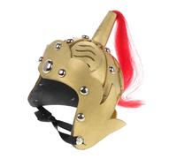 DEARMAMY Historical Childrens Helmet with Adjustable Chin Strap Authentic Ancient Knight Soldier Costume Hat for Halloween Cosplay Realistic Army Helmet for Roleplay and Random Color