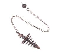 DEARMAMY Hollow Cone Metal Protective Amulet Pendant Necklace Spiral Design Lightweight Decorative Jewelry for Men Women Teens Festival Charm Accessory