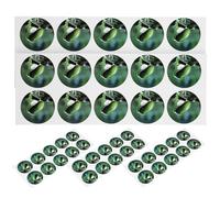 DEARMAMY Hydroponic Plant Labels 50pcs Self-Adhesive Seed Pot Stickers Round Flower Shape for Soil-Free Growing Baskets, Garden Plant Tags for Indoor and Outdoor Planting Supplies