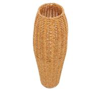 DEARMAMY Imitation Rattan Vase for Living Simple Decorative Flower Vase for Desktop Adornment