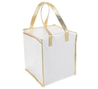 DEARMAMY Insulated Food Bag Handheld Cake Storage Bag with Zipper White