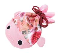 DEARMAMY Japanese Style Goldfish Drawstring Bag Cute Brocade Pouch for Candy Jewelry and Cosmetics present for Weddings Parties and Special Occasions