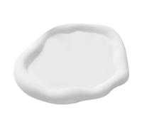 DEARMAMY Jewelry Dish Tray for and Trinkets Irregular Cloud Shape Decorative Plate for Dresser Photography Backdrop Storage for Made of Fine Plaster